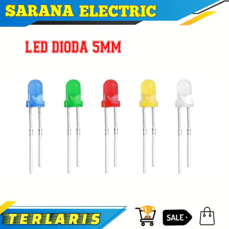 Jual Lampu Led Dioda Mm Diode Mm Warna Merah Kuning Hijau Biru Putih