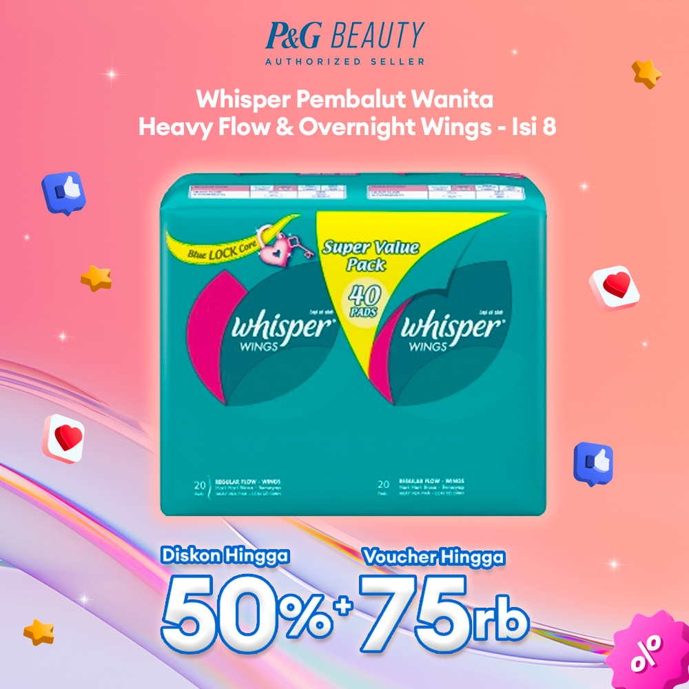 Jual Whisper Pembalut Sanitary Pads Regular Flow Wings Isi P G