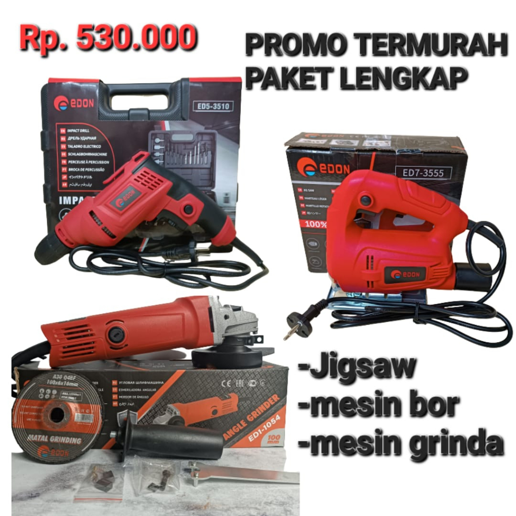 Jual Edon Paket Tukang Kayu Lengkap Edon Mesin Bor Mesin Gerinda Mesin