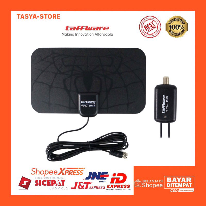 Jual Taffware Antena TV Digital DVB T2 High Gain 25dB With Signal