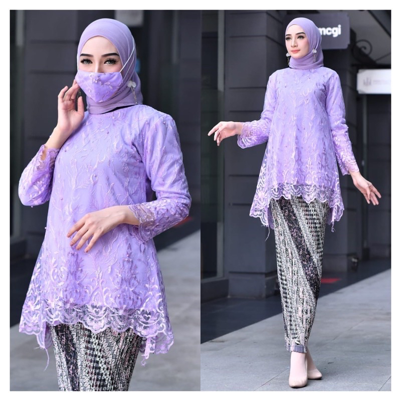 Jual Ai Setelan Brokat Modern Blouse Azkia Kebaya Modern Azkia