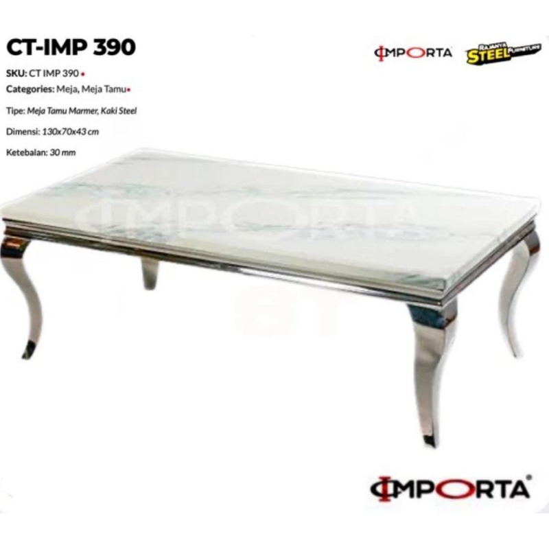 Jual Meja Tamu Marmer Granit Minimalis Motif Marble Coffee Table