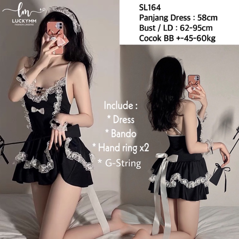 Jual Lingerie Sexy Cosplay Maid Uniform Sexy Lingerie Cosplay Pelayan