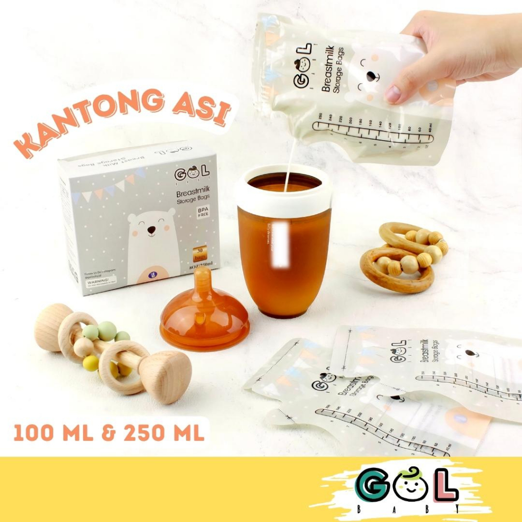 Jual GOL Baby Kantong Asi Breast Milk Plastik Asi 100ml Dan 250ml