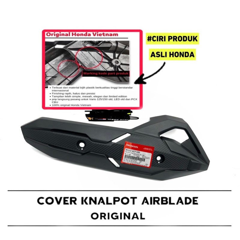 Jual TUTUP TAMENG COVER KNALPOT AIRBLADE ORIGINAL HONDA VIETNAM Vario