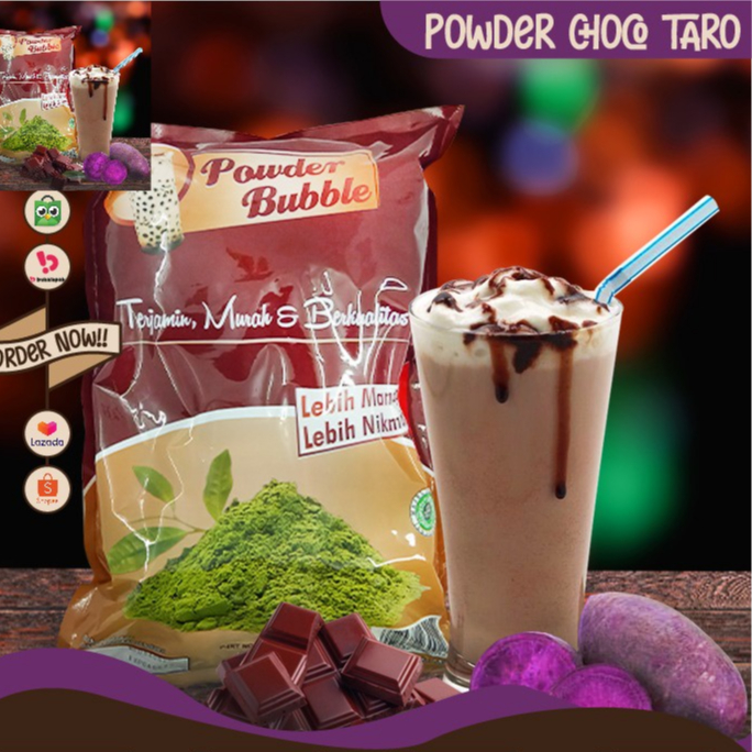 Jual Bubuk Minuman Rasa Powder CHOCO TARO 1 KG Mix Creamer Gula