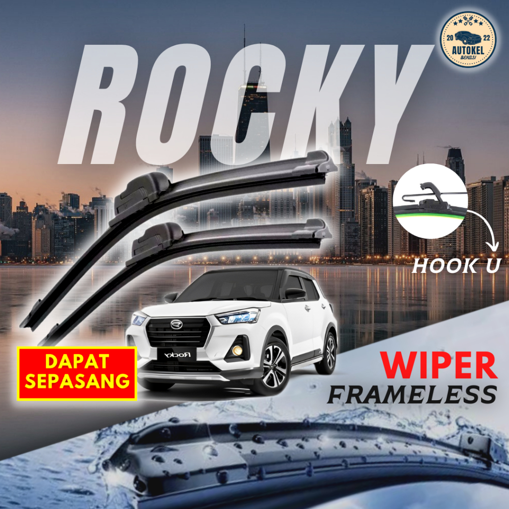 Jual Wiper Frameless Mobil Daihatsu ROCKY Frameless Karet Lentur Tebal