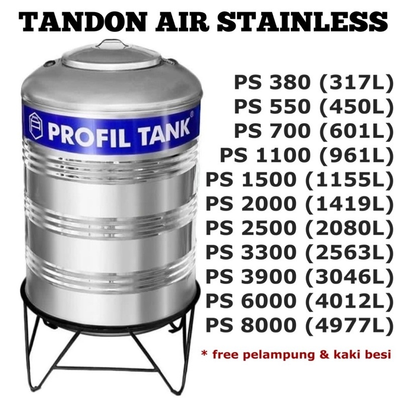 Jual Tandon Air Tangki Air Profil Tank Stainless Ps