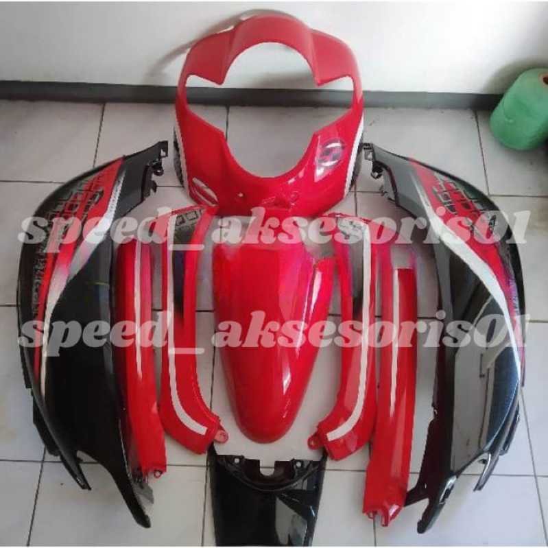 Jual FULL BODY HALUS HONDA SCOOPY 2017 2018 2019 MERAH CABE MERAH HITAM