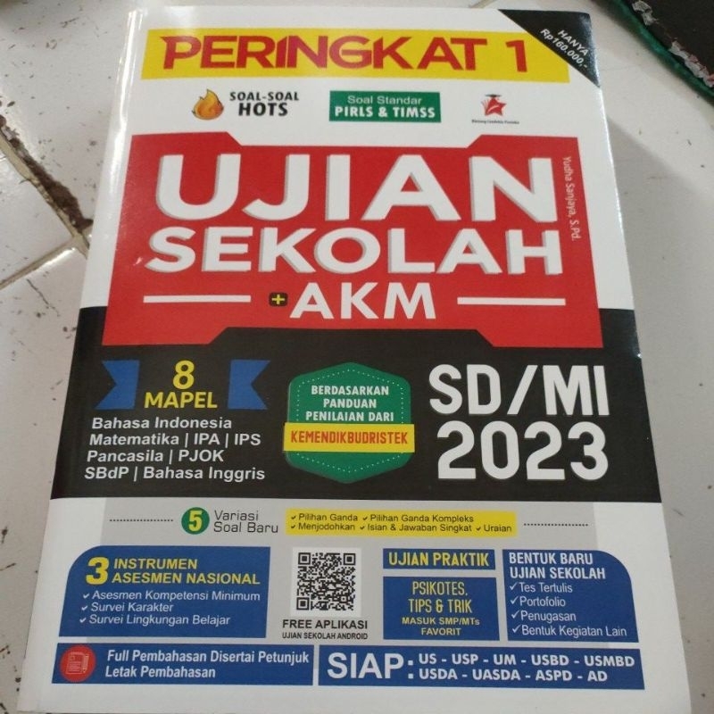 Jual JUAL CEPAT BUKU ORIGINAL PERINGKAT 1 UJIAN SEKOLAH AKM SD MI 2023