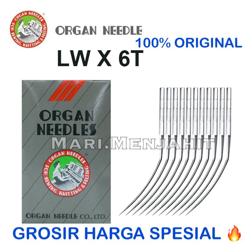 Jual Jarum Jahit LWx6T Organ Needles Japan LW X 6T Mesin Soom Som