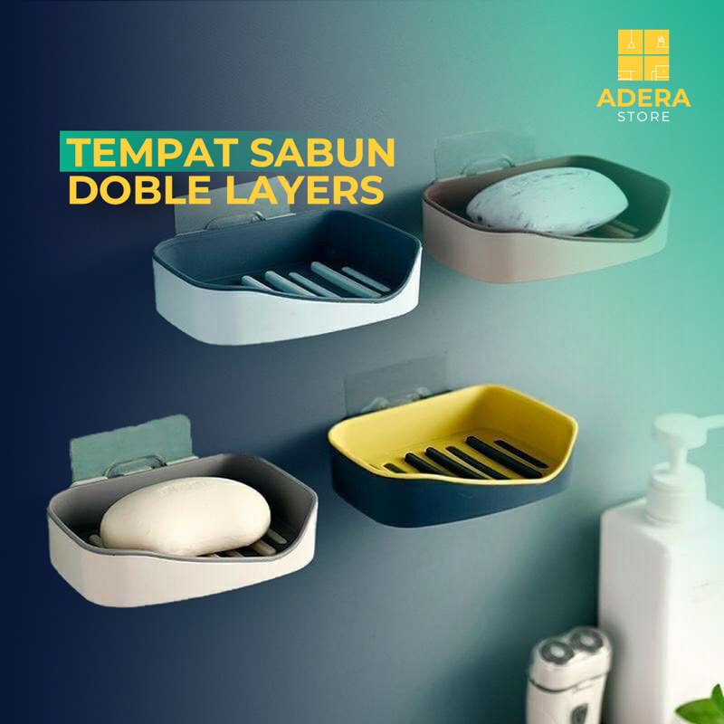 Jual Kotak Tempat Sabun Batang Tempel Dinding Tembok Lapis Doble