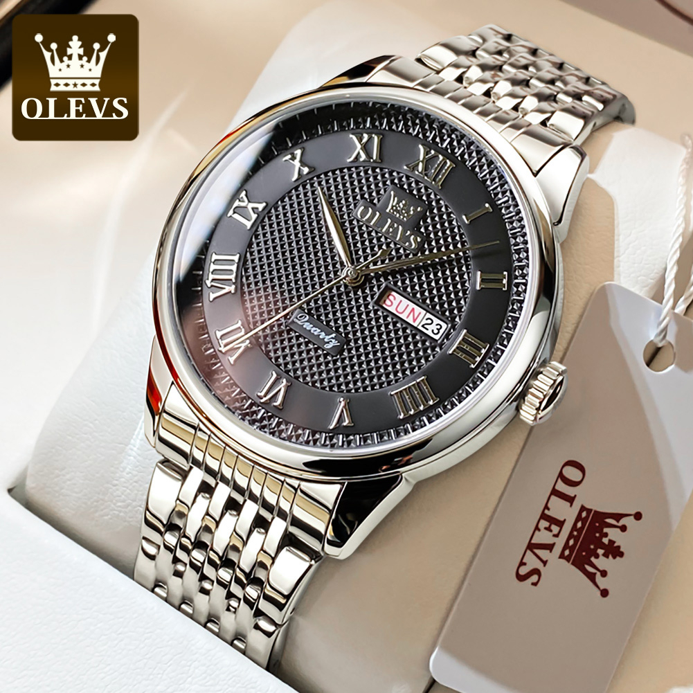 Jual OLEVS Jam Tangan Pria Original Anti Air Analog Keren Luxury