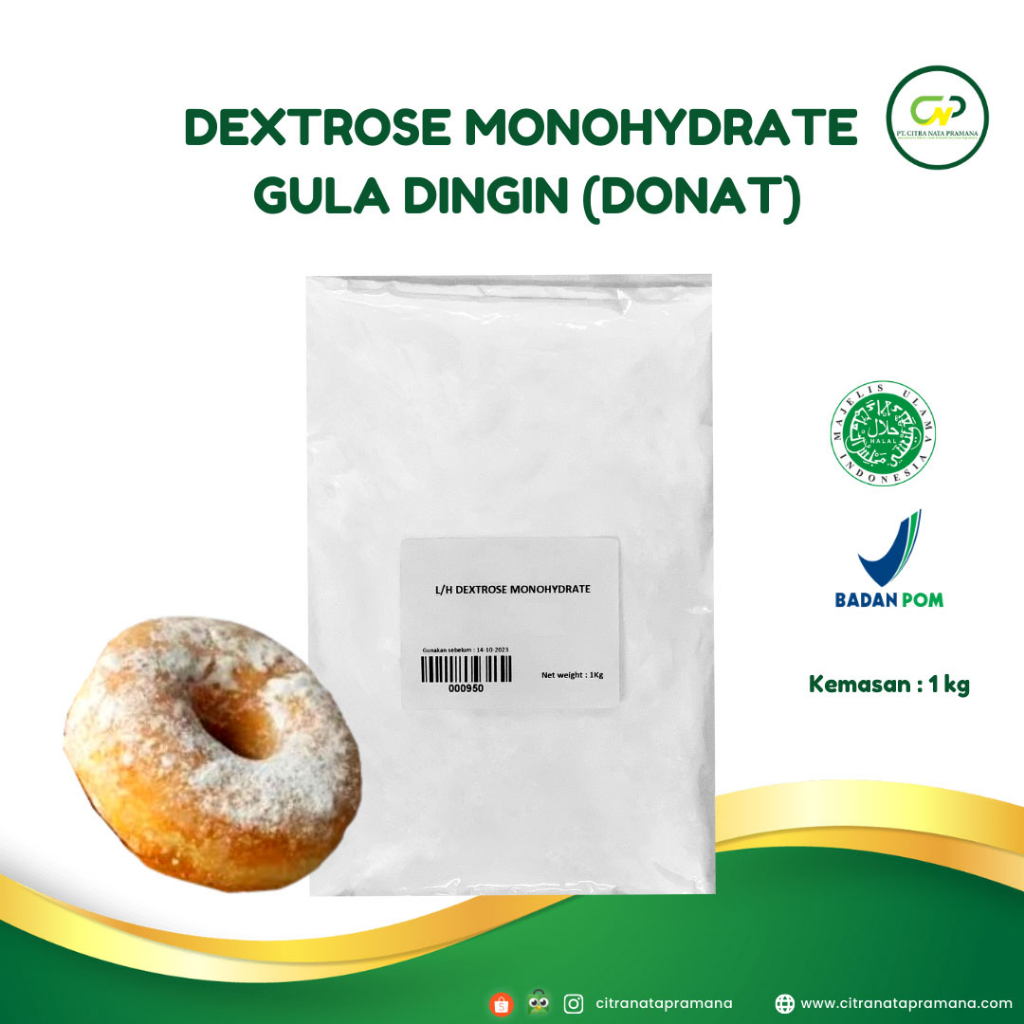 Jual Dextrose Monohydrate Kg Gula Donat Dingin Gula Halus Dingin