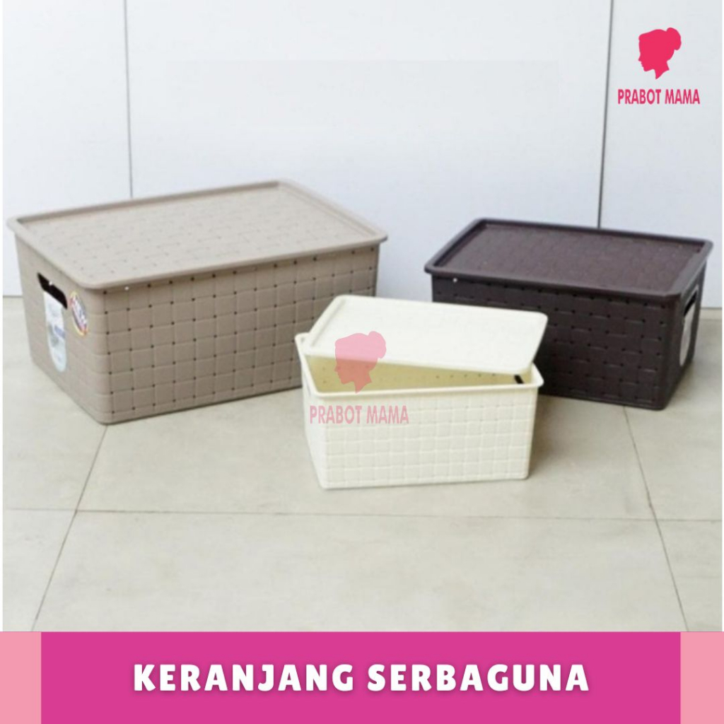 Jual Kotak Keranjang Tutup Lugano Prabotmama Box Anyam Plastik