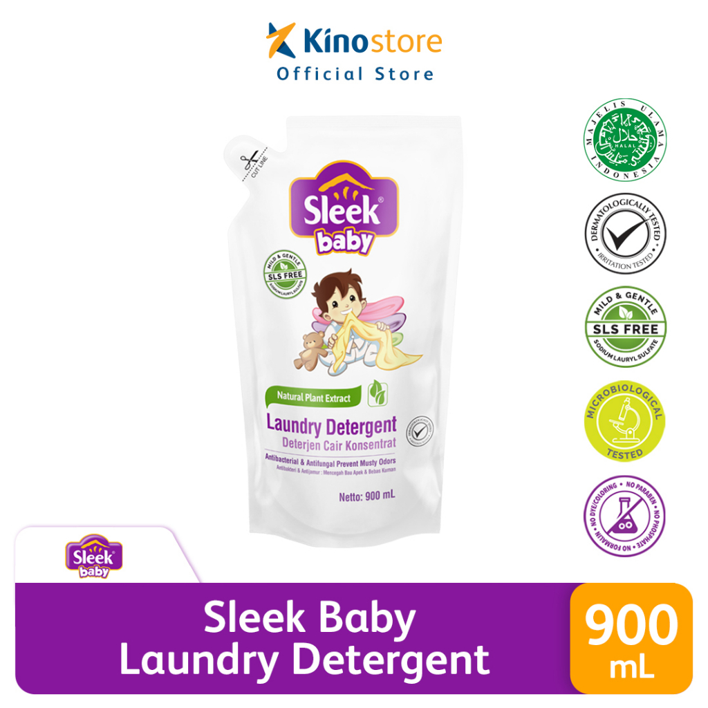 Jual Sleek Baby Laundry Detergent Cair 900 Ml Shopee Indonesia