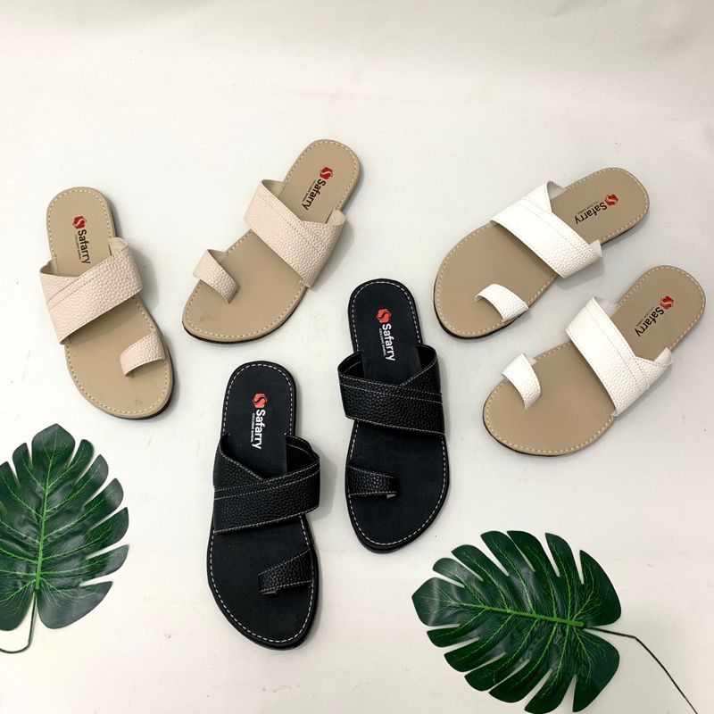 Jual Sandal Jepit Selop Wanita Terbaru Papirut Tekstur Kulit Jeruk