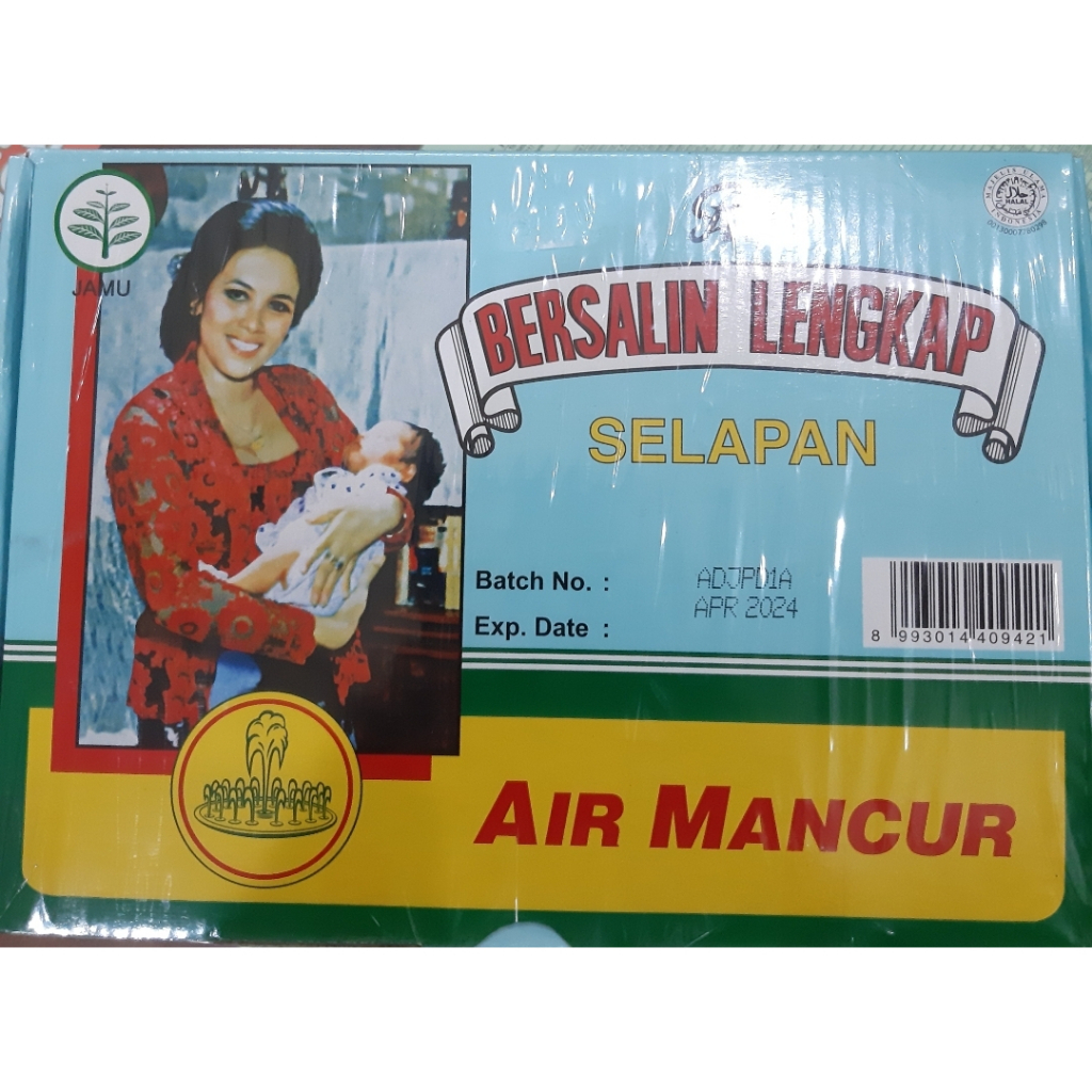 Jual Air Mancur Selapan Pil Bersalin Kemasan Kotak Lengkap Hari