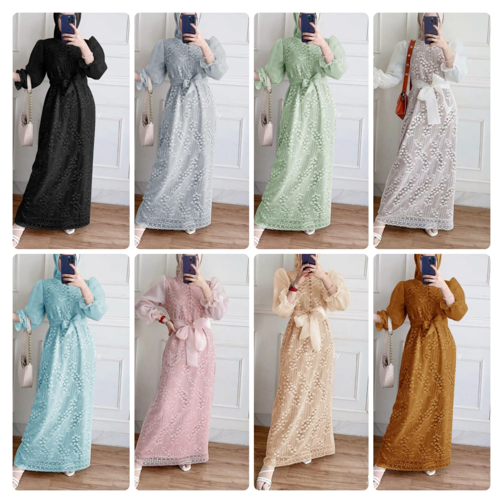 Jual Dress Luis Ms Ukuran M L Xl Xxl Fashion Pakaian Wanita Gaun Maxi