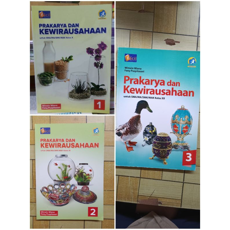 Jual BUKU BEKAS ORIGINAL PRAKARYA DAN KEWIRAUSAHAAN FACIL KELAS 1 2 3 X