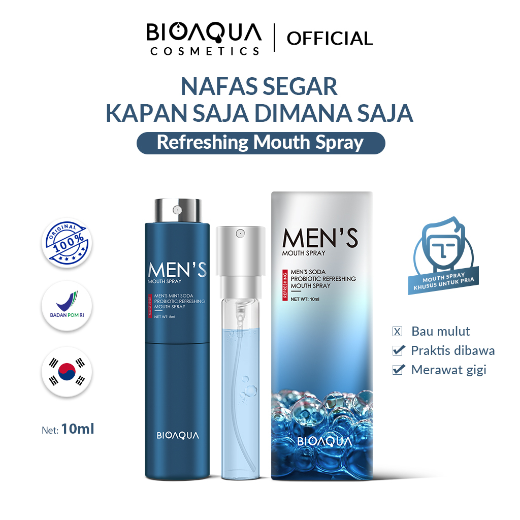 Jual Bioaqua Cosmetics Mint Men S Soda Probiotic Refreshing Mouth Spray