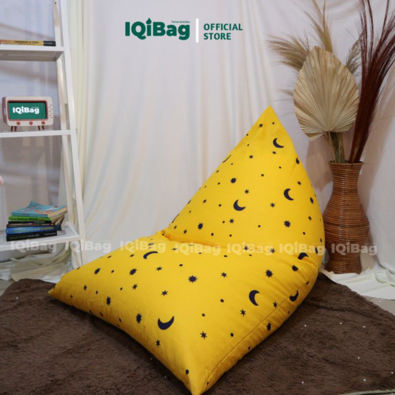 Jual Cover Bean Bag Triangle Sofa Kursi Duduk Motif Katun Murah Tanpa