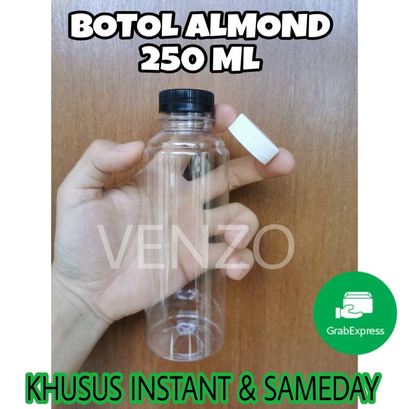 Jual Botol Plastik Almond 250ml Termurah KHUSUS SAMEDAY DAN INSTANT