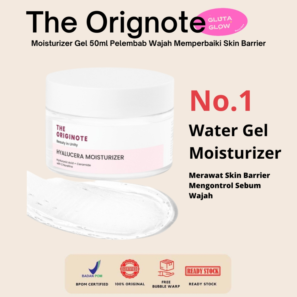 Jual The Originote Hyalucera Moisturizer Gel Ml Pelembab Wajah