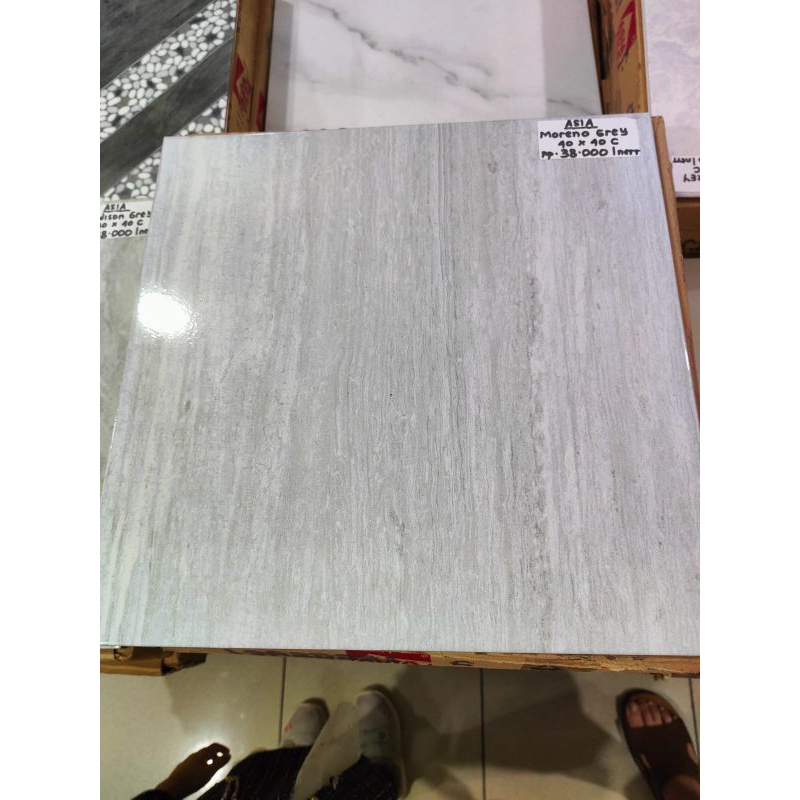 Jual Keramik Lantai Asia Moreno Grey 40x40 Kw1 Shopee Indonesia