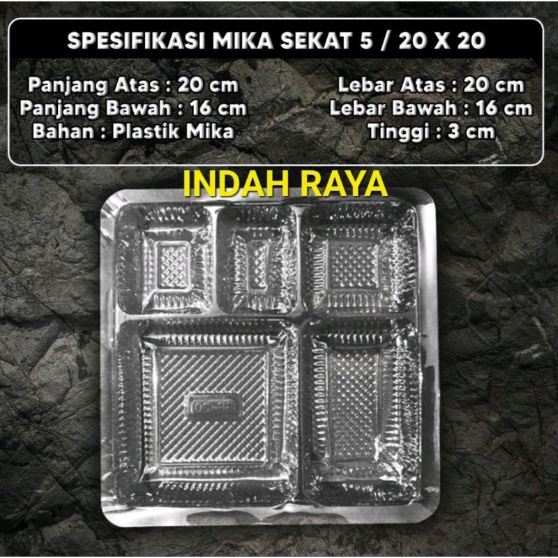 Jual Nasi Kotak Sekat X Mika Sekat Nasi Box Tray Isi Pcs