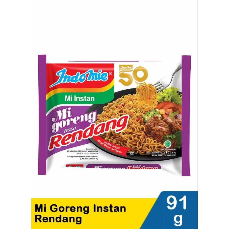 Jual Indomie Mi Instan Goreng Rendang 91G Shopee Indonesia