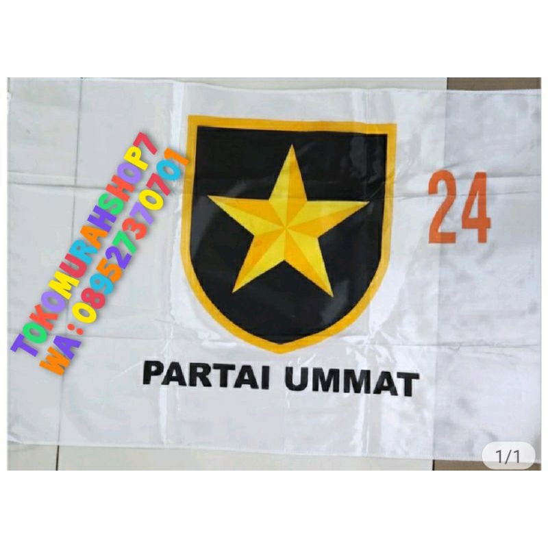 Jual BENDERA PARTAI UMMAT UKURAN 60 X 90 MINIMAL PEMBELIAN 100 PCS