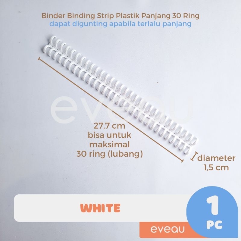 Jual Binder Binding Strip 30 Ring Plastik A5 B5 A4 Warna Pastel Retro