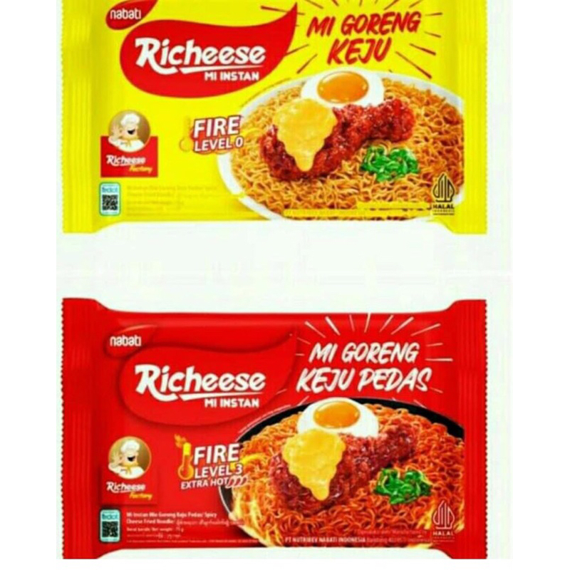 Jual Mie Richeese Keju Nabati Extra Pedas Mi Goreng Instant Viral