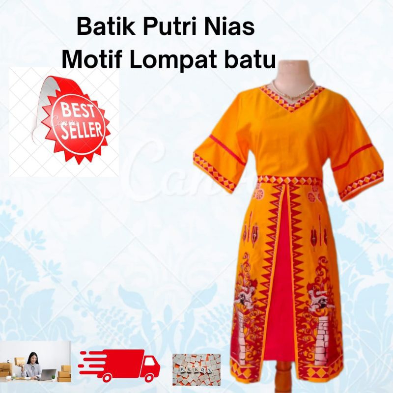 Jual Batik Putri Nias Batik Motif Lompat Batu Nias Shopee Indonesia