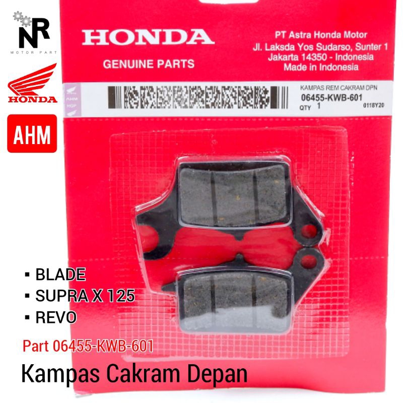 Jual Kampas Rem Cakram Depan Dispad Rem Cakram Depan Honda Blade 110