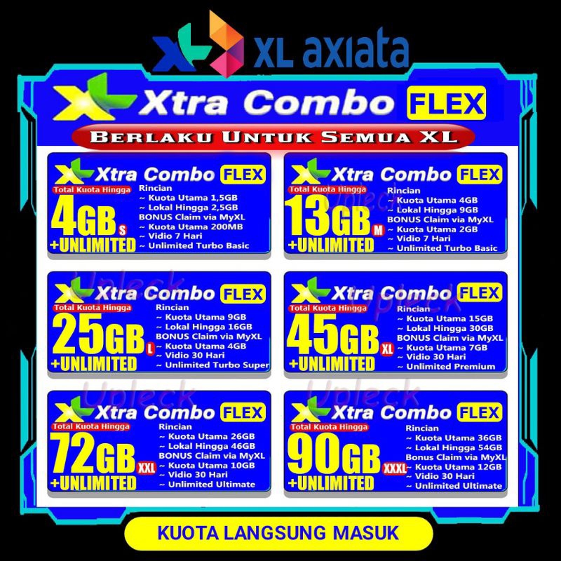 Jual Paket Data Xtra Combo Flex S Shopee Indonesia