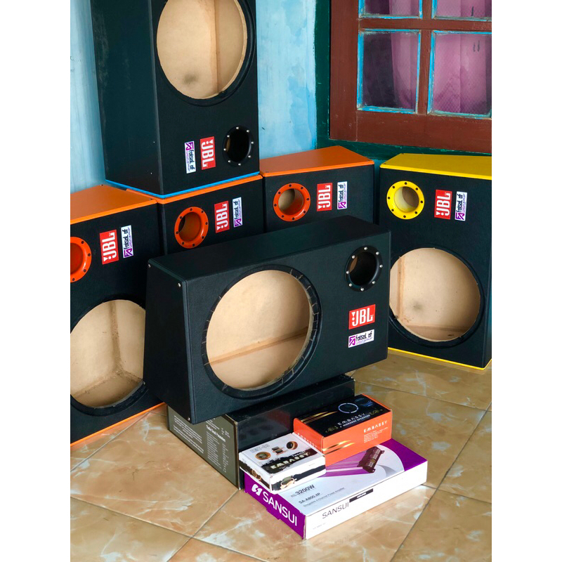 Jual Box Subwoofer 12 Inch Universal Model Box Port Bahan Full Mdf