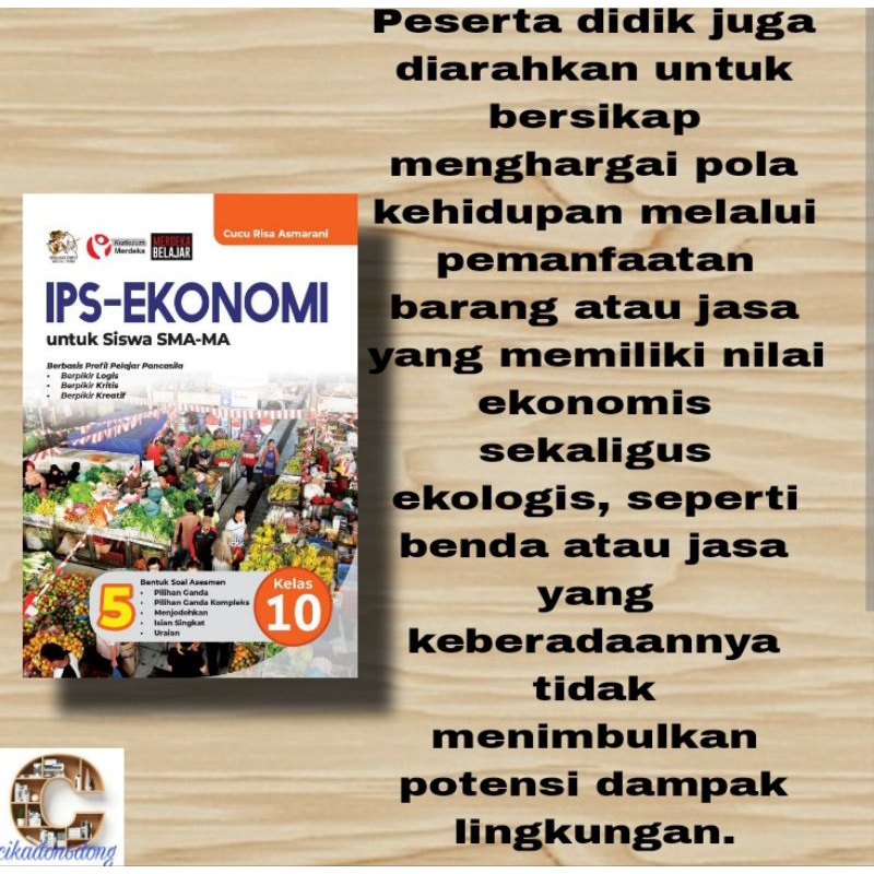 Jual Buku Ips Ekonomi Untuk Sma Ma Kelas X Kurikulum Merdeka