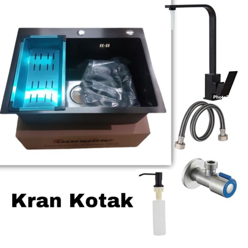 Jual Promo Paket Kitchen Sink Stainless Sus Black Bak Cuci