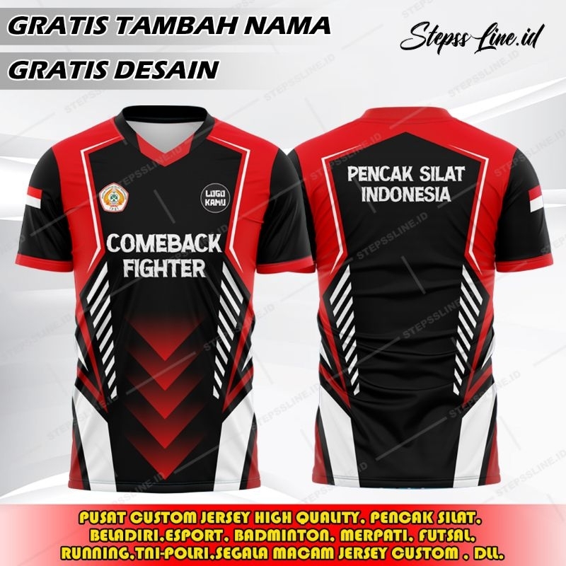 Jual Kaos Jersey Custom Gratis Desain Pencak Silat Beladiri Psht