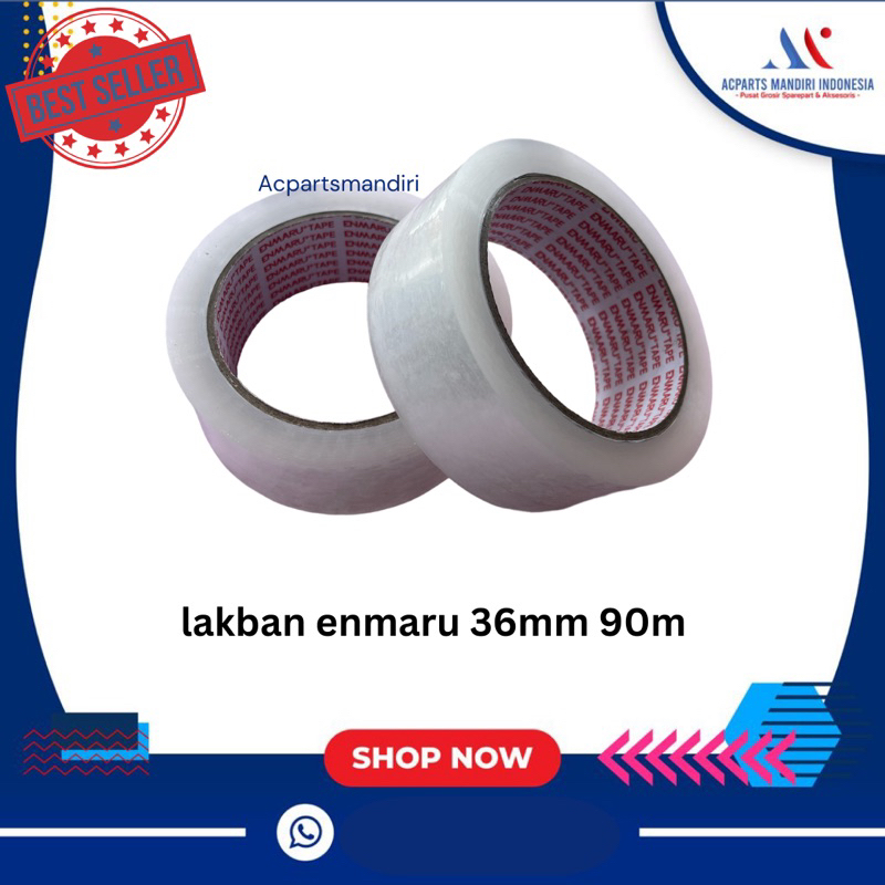 Jual Lakban Enmaru Bening 36mm 90m Opp Tape Murah Shopee Indonesia