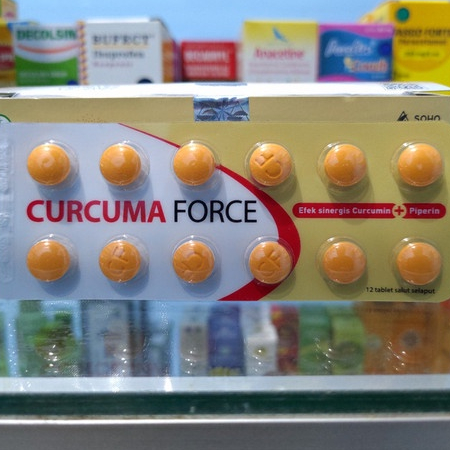 Jual Curcuma Force Memelihara Kesehatan Fungsi Hati 1 Strip 12 Tablet