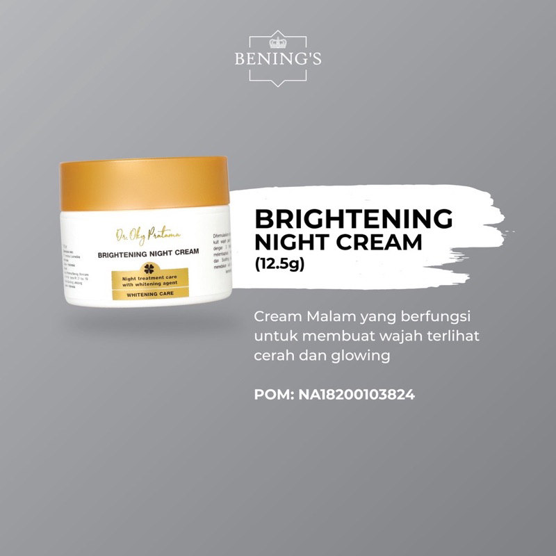 Jual Brightening Night Cream Normal Skincare By Dr Oky Pratama