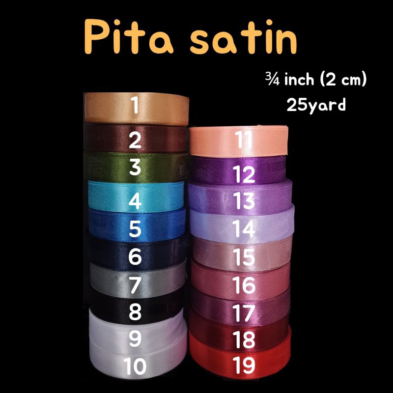 Jual Pita Satin Cm Pita Satin Inch Shopee Indonesia