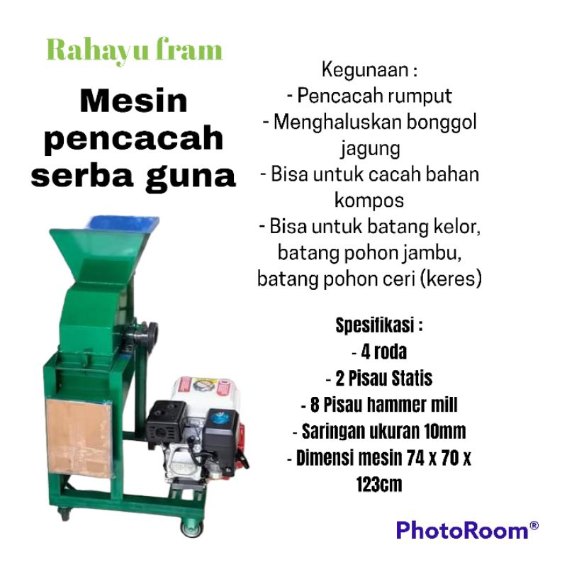 Jual Mesin Cacah Rumput Multifungsi Cacah Rumput Odot Rumput Pak Cong