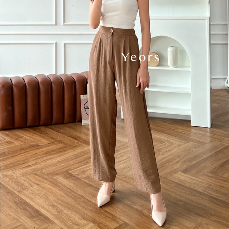 Jual Yeors Zoya Premium Crinkle Pants Celana Wanita Murah