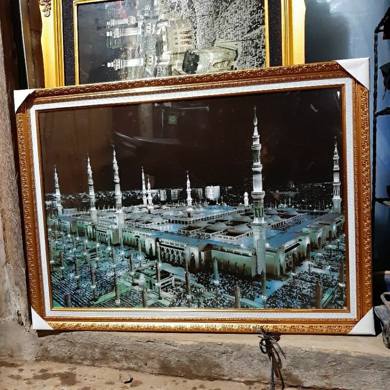 Jual Hiasan Dinding Kaligrafi Kabah Lampu Dan Murotal Mekah Lampu