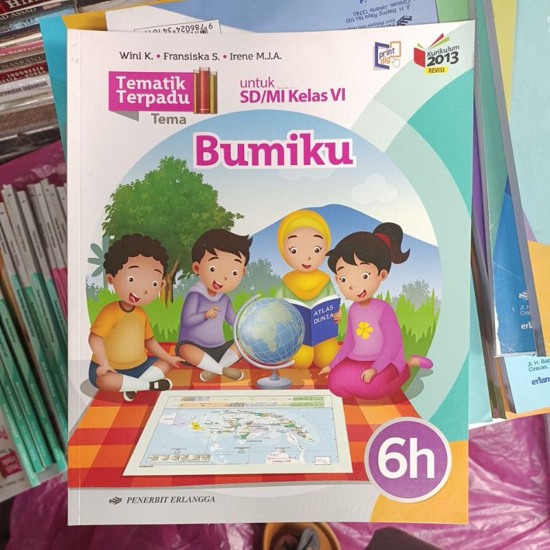 Jual BUKU BEKAS ORIGINAL TEMATIK TERPADU KELAS 6 SD ABCDEFGHI 6A 6B 6C