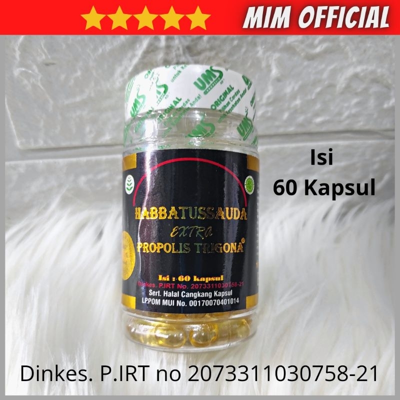 Jual HABBATUSAUDA EXTRA PROPOLIS TRIGONA ISI 60 KAPSUL MIM OFFICIAL